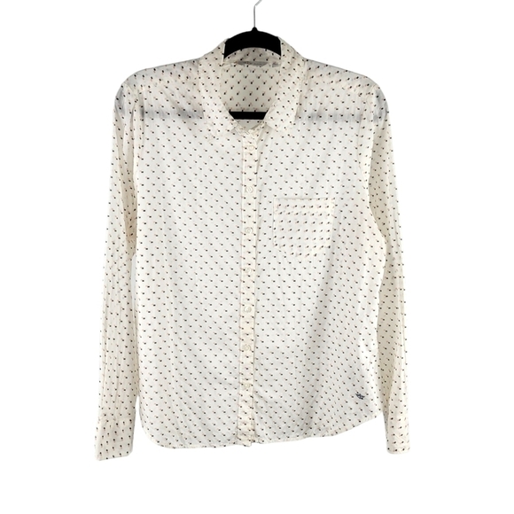 Dockers Women's Long Sleeve Lightweight Button Front Shirt Size Petite L White - Picture 2 of 6